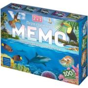 Нескучные игры Игра Мемо 2 в 1 Пернатый мир и Подводный мир 100 карточек