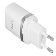 СЗУ с выходом USB Hoco C73A (2.4A/2USB/кабель Type-C) белое