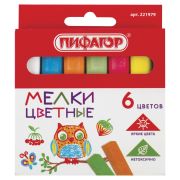 Пифагор Набор мелков (6 цветов)