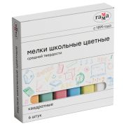 Гамма Мелки школьные цветные 6 шт
