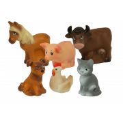 Весна Игровой набор «Домашние животные» лошадь, свинья, бык, собака, кошка, петушок