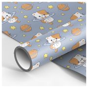 MESHU Упаковочная бумага глянц. 70*100см, «Space kitten», 80г/м2