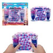 1TOY Игрушка антистресс Акватубики Кафешка: Молочный коктейль черничный переливайка Т25803